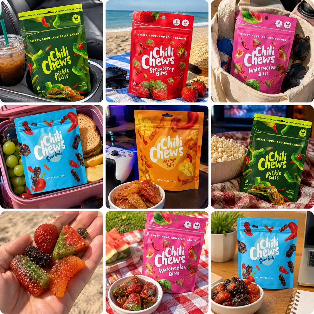 Chili Chews out in the wild: cars, desks, picnics and movie nights