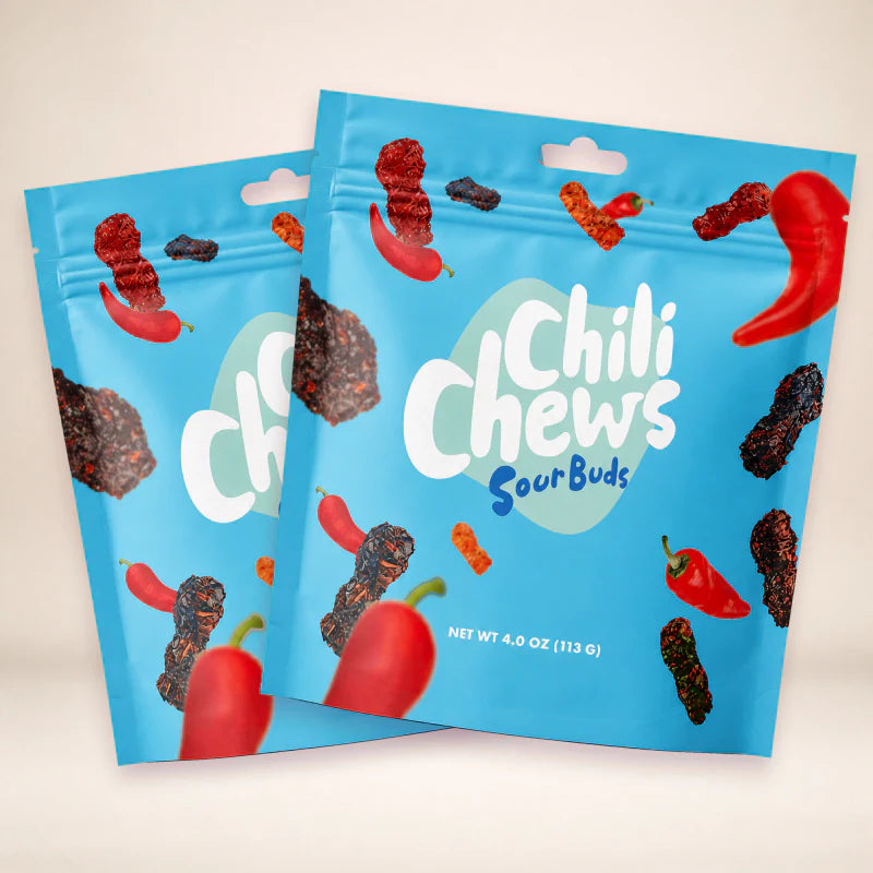 2 bags of Sour Buds Chili Chews